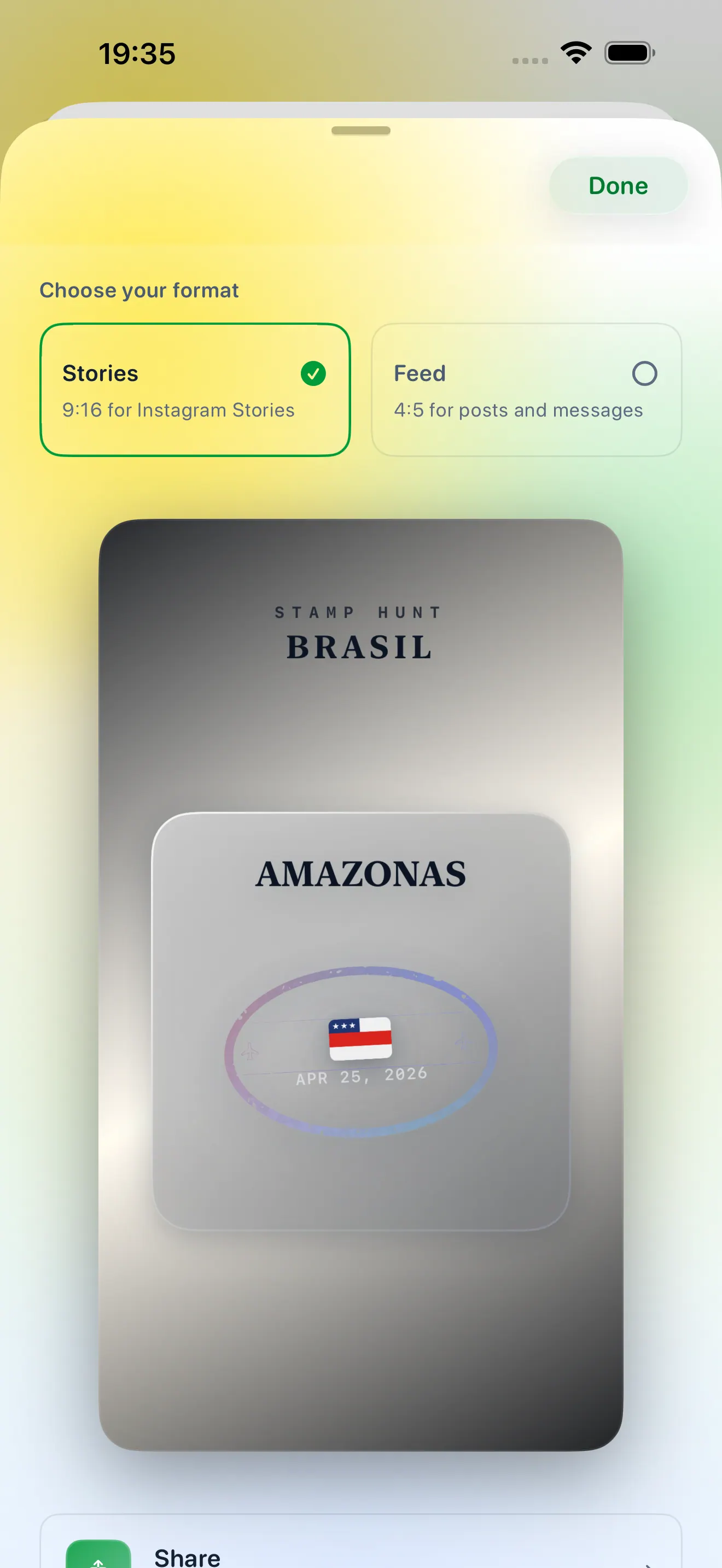 Cartão de compartilhamento do carimbo do Amazonas